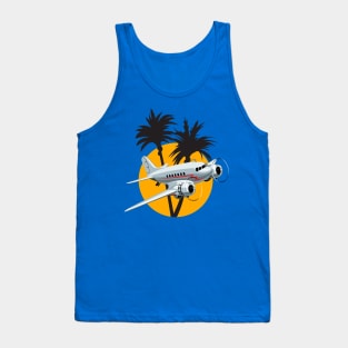 Cartoon retro plane Tank Top